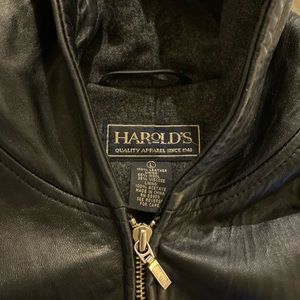 Harold’s  Leather and wool jacket